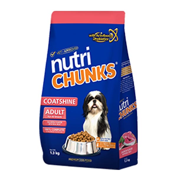 Nutri Chunks Coatshine Adult Salmon 1.3kgx6s