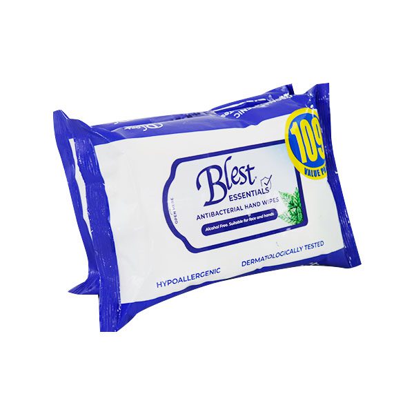 Blest Antibacterial Wipes Mentholated 60s