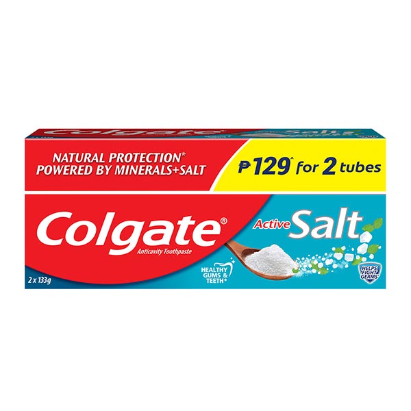 Colgate Active Salt Twin Pack 133g