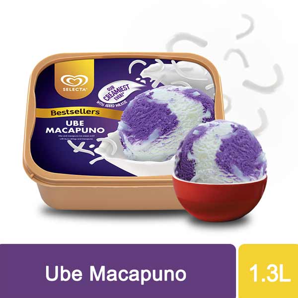 Selecta Ube Macapuno Ice Cream 1.3L Selecta Ube Macapuno Ice Cream 1.3L