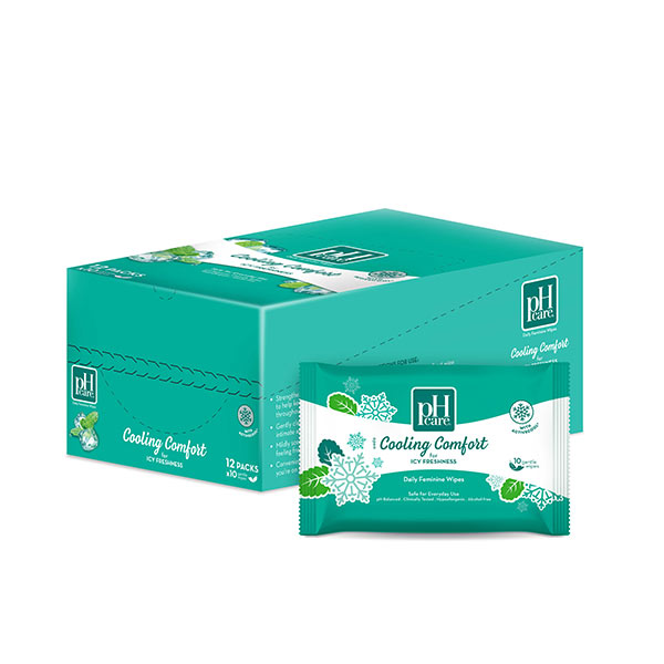PH Care Feminine Wipes Cooling Comfort 10 Sheets