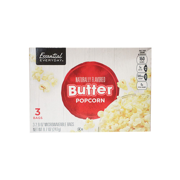 Essential Everyday Microwave Popcorn Butter 3-Pack (8.7oz)