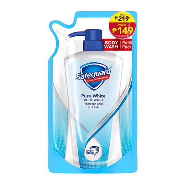 Safeguard Bodywash White 620ml Refill