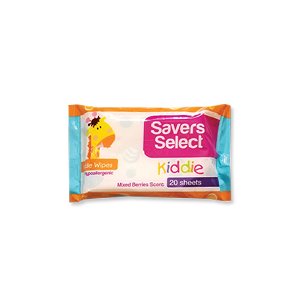 Saverselect Kiddie Wipes 20S Mixed Berries