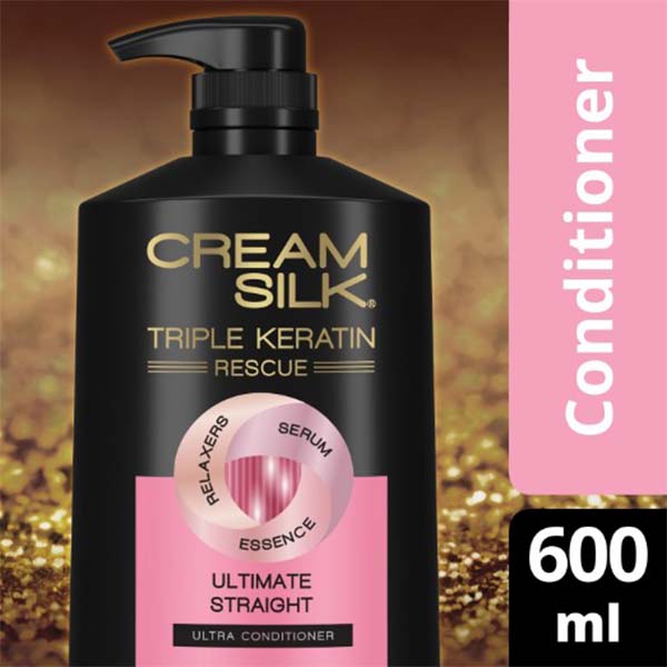 Cream Silk Triple Keratin Rescue Ultimate Straight 600ml