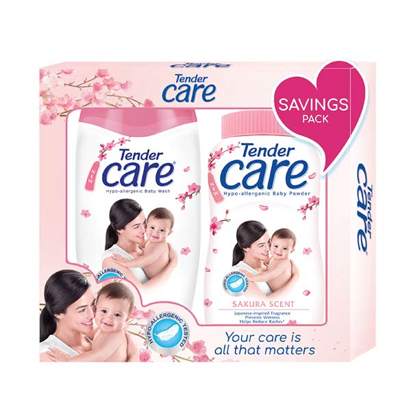 Tender Care Sakura Body Wash 200ml Plus Talc Sakura 100g