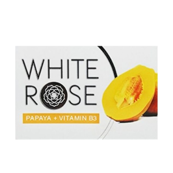 White Rose Papaya + Vitamin B3 Whitening Soap 120g