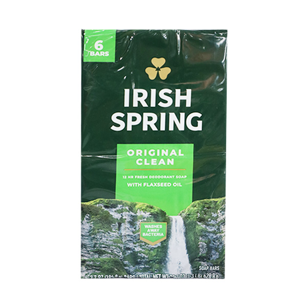 Irish Spring Original Clean Deodorant Soap 104.8g 6 Bars