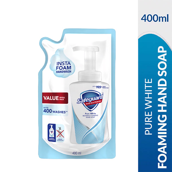 Safeguard Pure White Foaming Hand Soap 400ml