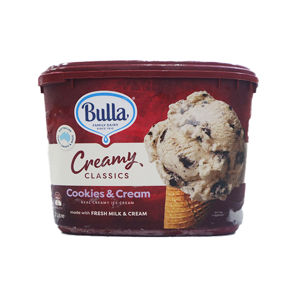 Bulla Creamy Classics Cookies and Cream Ice Cream 2L