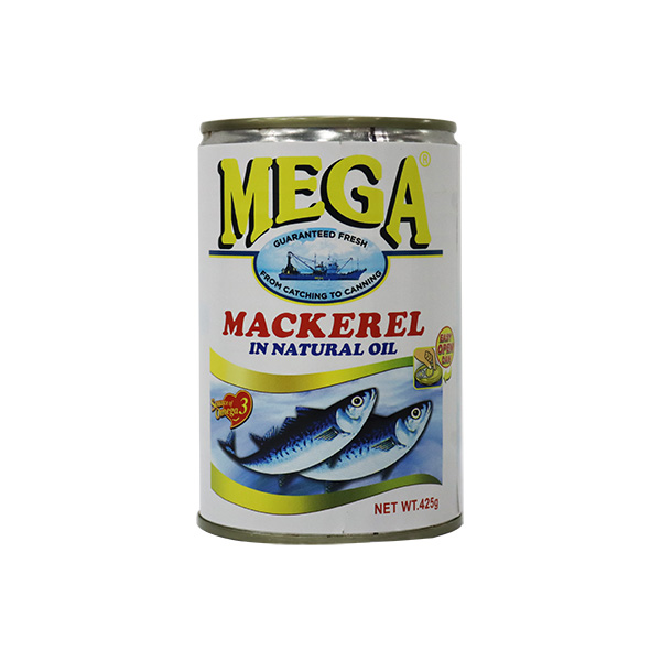 Mega Mackerel in Natural Oil 425g