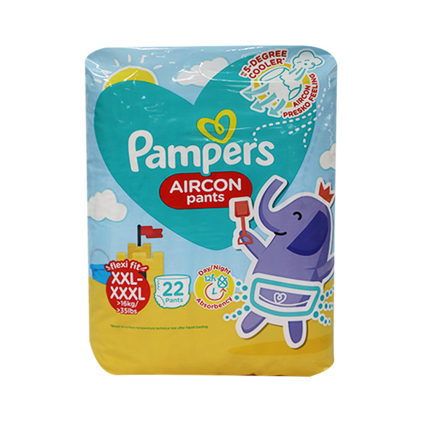 Pampers Aircon Pants Disposable Baby Diapers Flexi Fit XXL - XXXL 22's