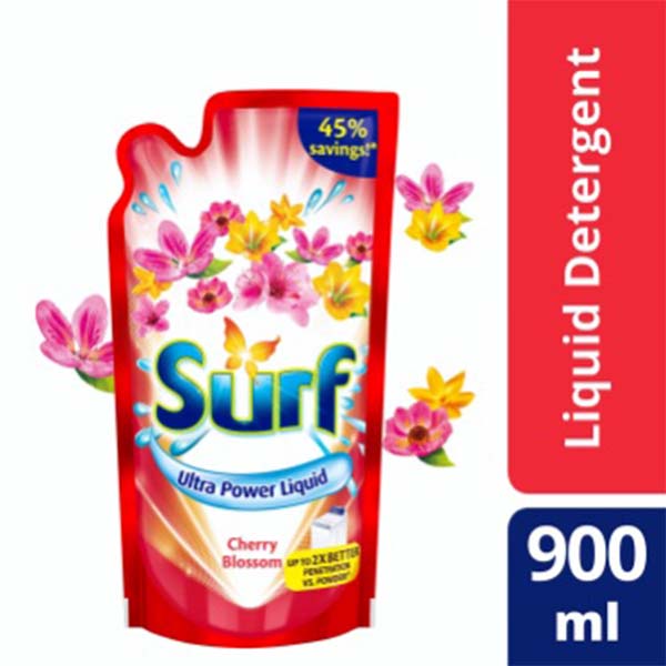 Surf Cherry Blossom Laundry Liquid Detergent 900ml
