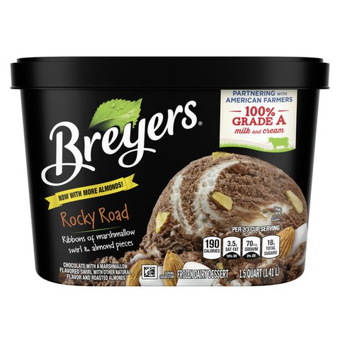 Breyers Rocky Road Ice Cream 48oz