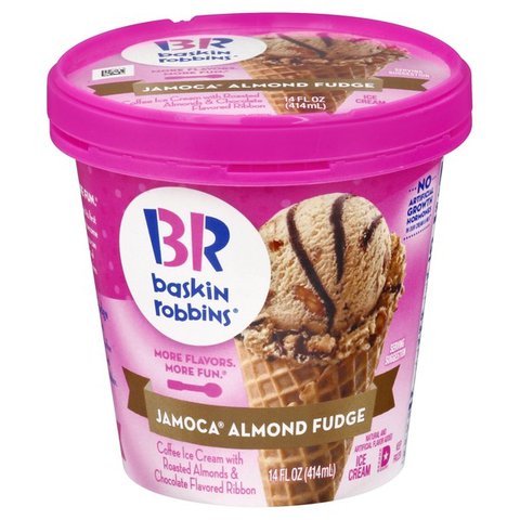 Baskin Robbins Jamoca Almond Fudge Ice Cream 14oz