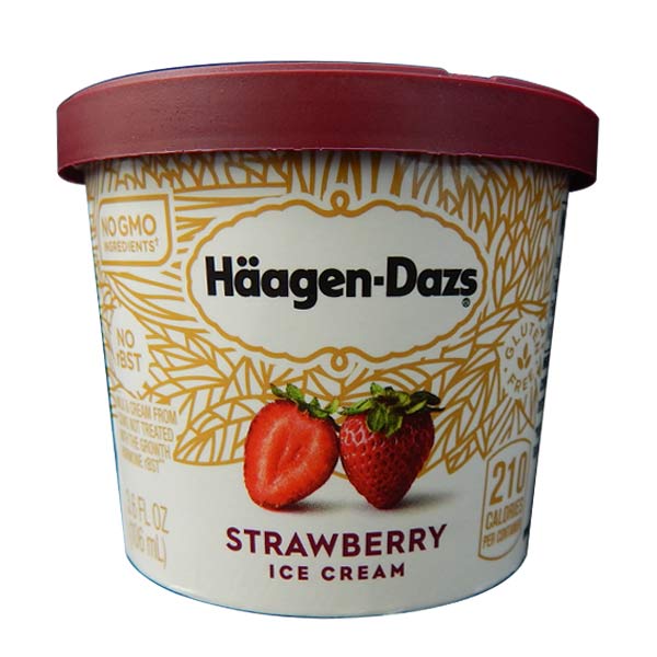 Haagen Dazs Strawberry Ice Cream 3.6oz