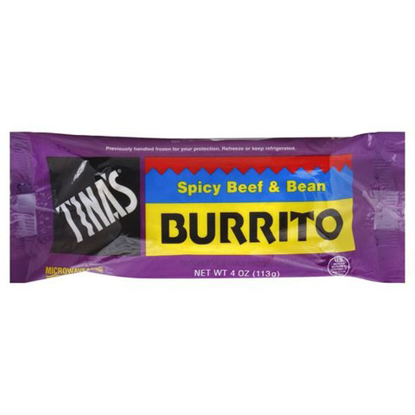 Tina's Spicy Beef & Bean Burrito 4oz