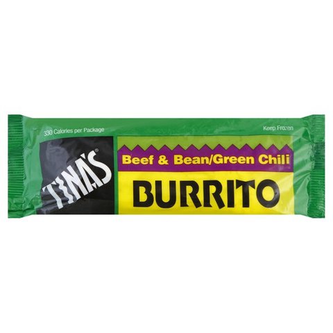 Tina's Beef & Bean / Green Chili Burrito 4oz
