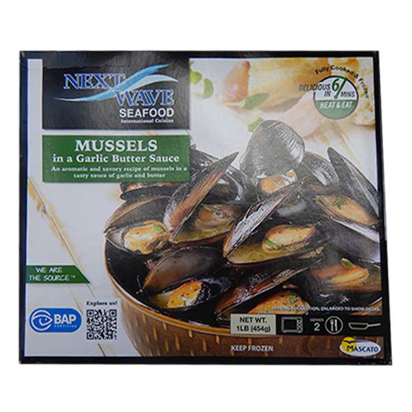 Next Wave Seafood Mussels in a Garlic Butter Sauce 16oz