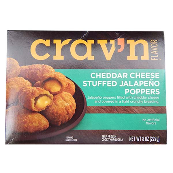 Crav’n Flavor Cheddar Cheese Stuffed Jalapeno Poppers 8oz