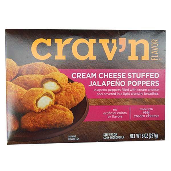 Crav'n Flavor Cream Cheese Stuffed Jalapeno Poppers 8oz