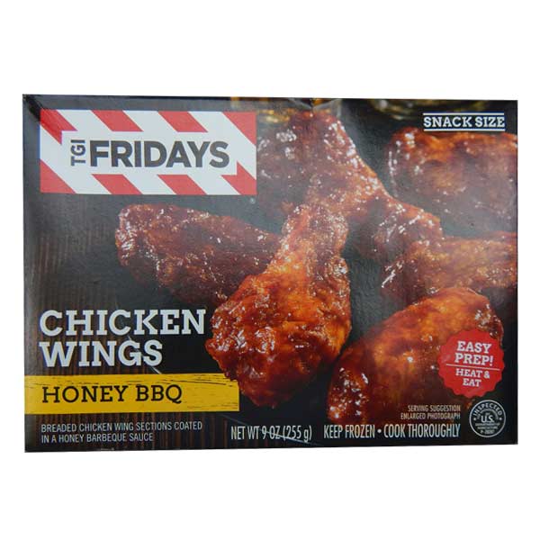 TGI Fridays Chicken Wings Honey BBQ Snack Size 9oz
