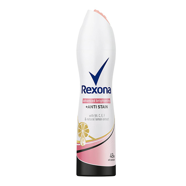 Rexona Women Deodorant Spray Advanced Brightening Plus Anti-Stain 150ml