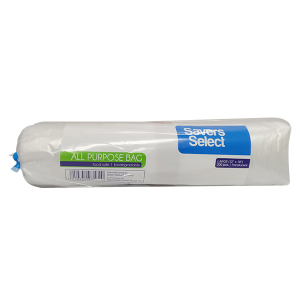 Savers Select Biodegradable All Purpose Bag 12"x18" 200’s x 50