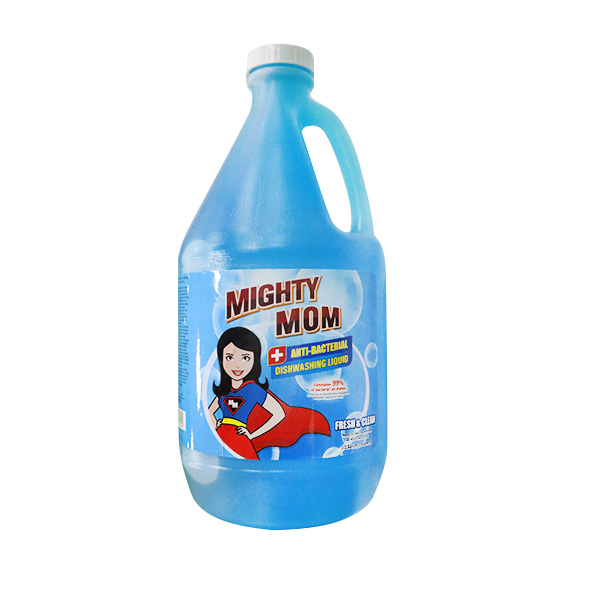 Mighty Mom Dishwashing Liquid Fresh and Clean Scent 1/2Gal with Pump 6pk/cs