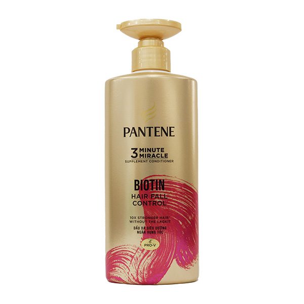 Pantene 3Minute Miracle Conditioner Biotin Hair Fall Control Pump 480ml