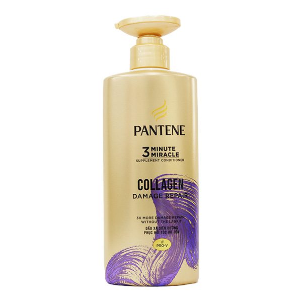 Pantene 3-Minute Miracle Conditioner Collagen Damage Repair Pump 480ml