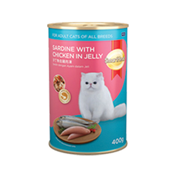 Smartheart Canned Cat Sardine With Chicken and Jelly 400gx24