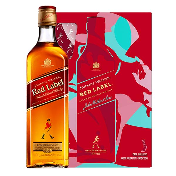 Johnnie Walker Red 1ltr Festive Gift Pack