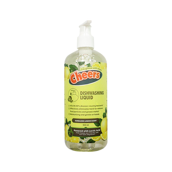 Cheers Dishwashing Liquid Sundazed Lemon 500ml × 24