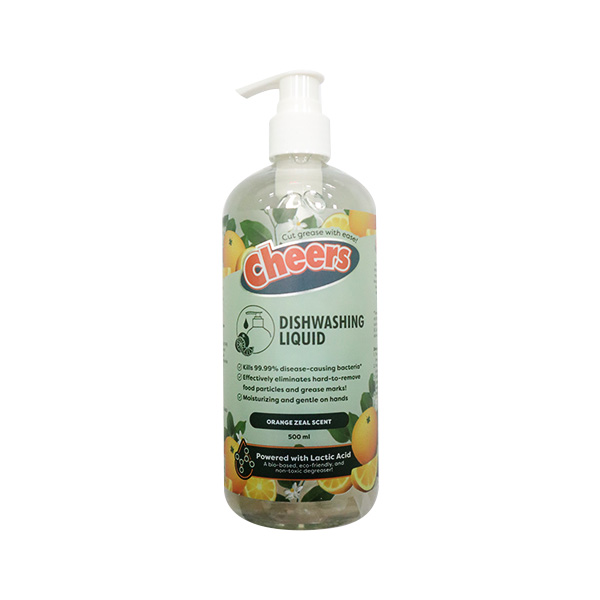Cheers Dishwashing Liquid Orange Zeal 500ml × 24