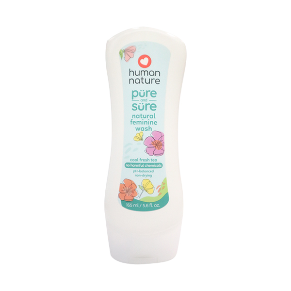 Human Nature Pure and Sure Feminine Wash Cool Fresh Tea 165ml