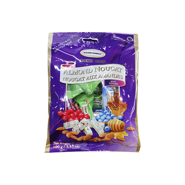 Golden Bonbon Assorted Almond Nougat 100g