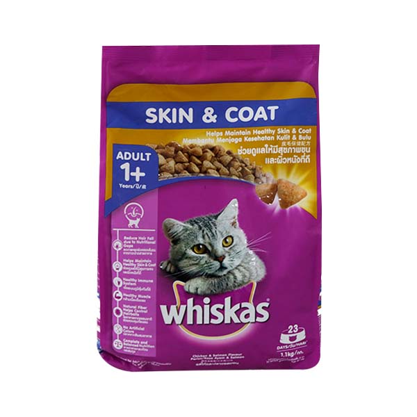 Whiskas Skin N Coat 1.1kgx6