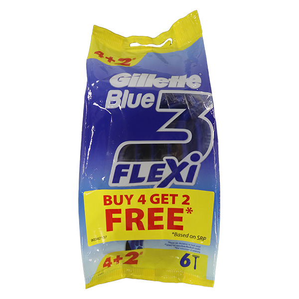 Gillette Blue 2 Flexi 4+2 Pack 6's