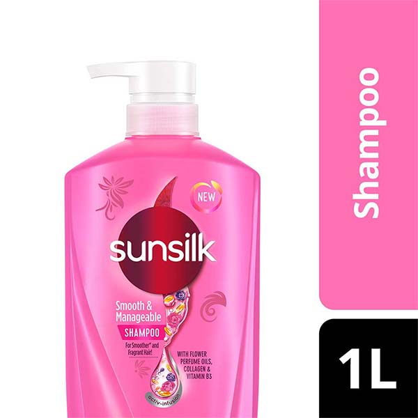 Sunsilk Shampoo Pink Smooth & Manageable 1L
