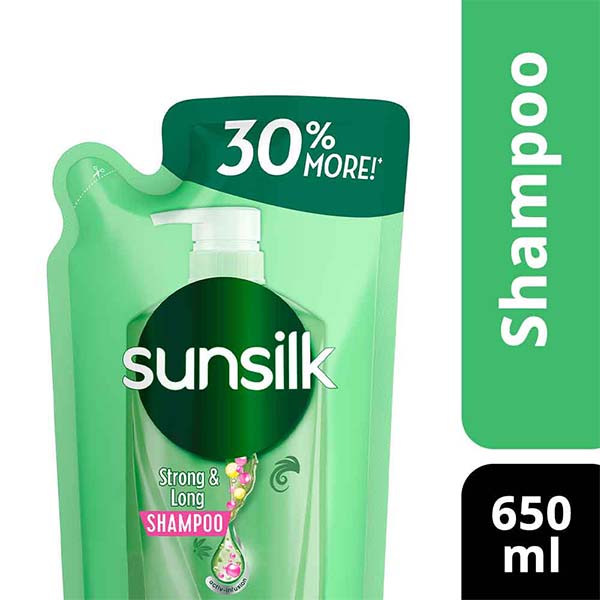 Sunsilk Shampoo Green Strong & Long 650ml Doy Sunsilk Shampoo Green Strong & Long 650ml Doy