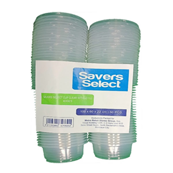 Savers Select Cup Clear With Lid 1oz 40?50's
