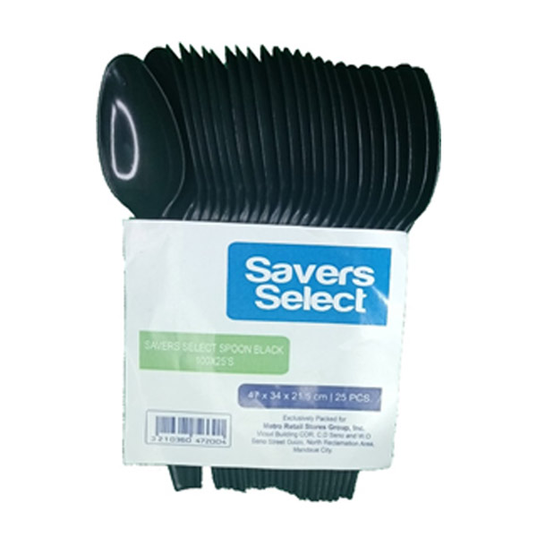 Savers Select Spoon Black 100x25's