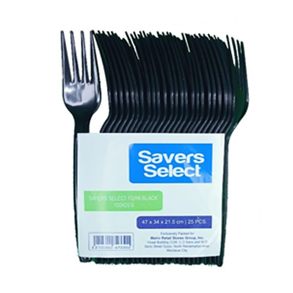 Savers Select Fork Black 100x25's