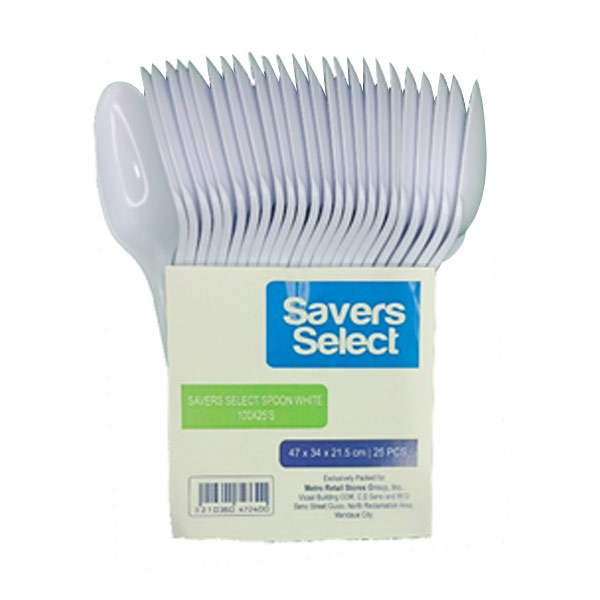 Savers Select Spoon White 100x25's