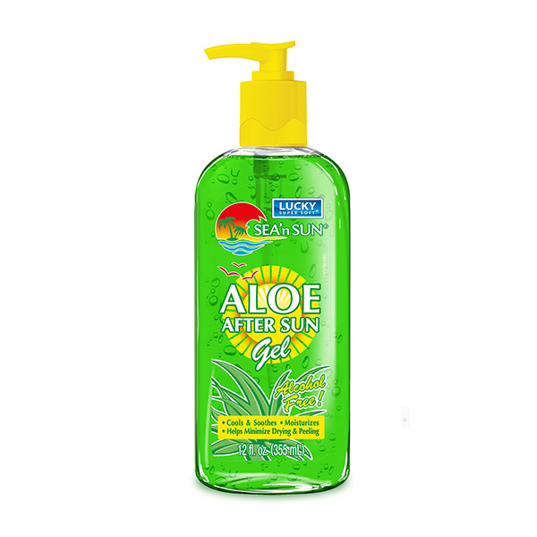 Lucky Super Soft Body Gel Aloe Vera with Pump After Sun 12oz