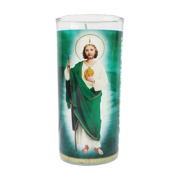 Candle Religious Comet Glass St Jude 5.5inch