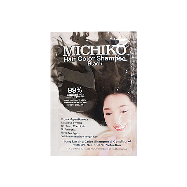 Michiko Black Hair Color Shampoo 30ml