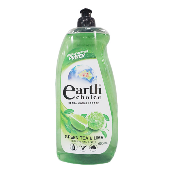 Earth Choice Green Tea & Lime Dishwashing Liquid Concentrate 900ml