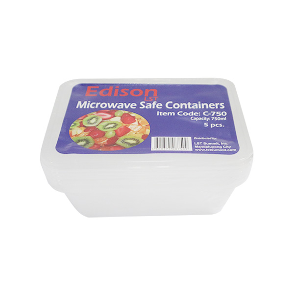 Edison Microwaveable Container Rectangle C-750 40x5's